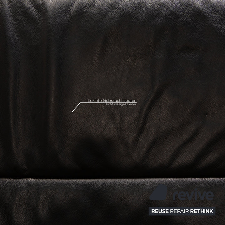 de Sede DS 450 Leder Sofa Schwarz Zweisitzer Couch Funktion Relaxfunktion