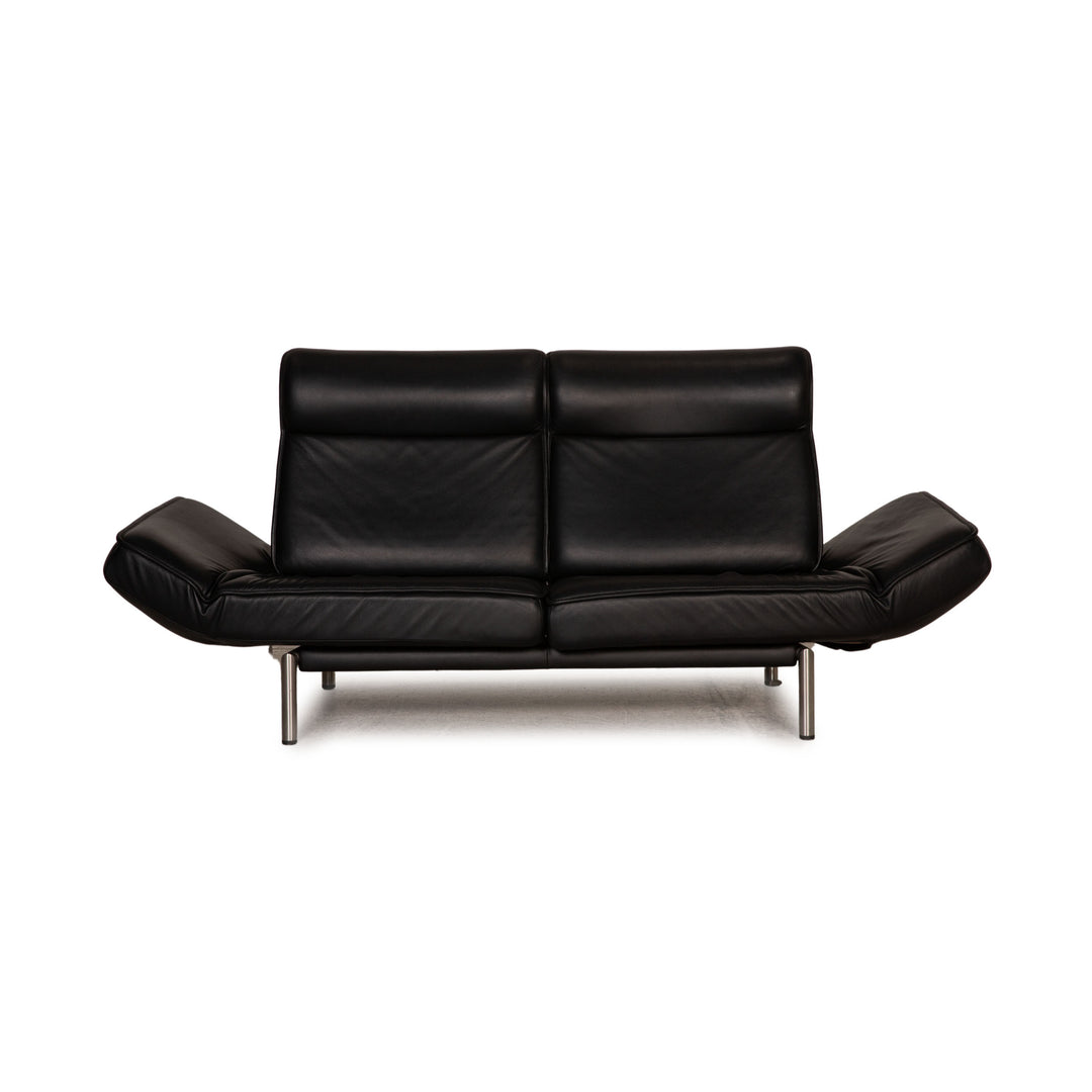 de Sede DS 450 Leder Sofa Schwarz Zweisitzer Couch Funktion Relaxfunktion