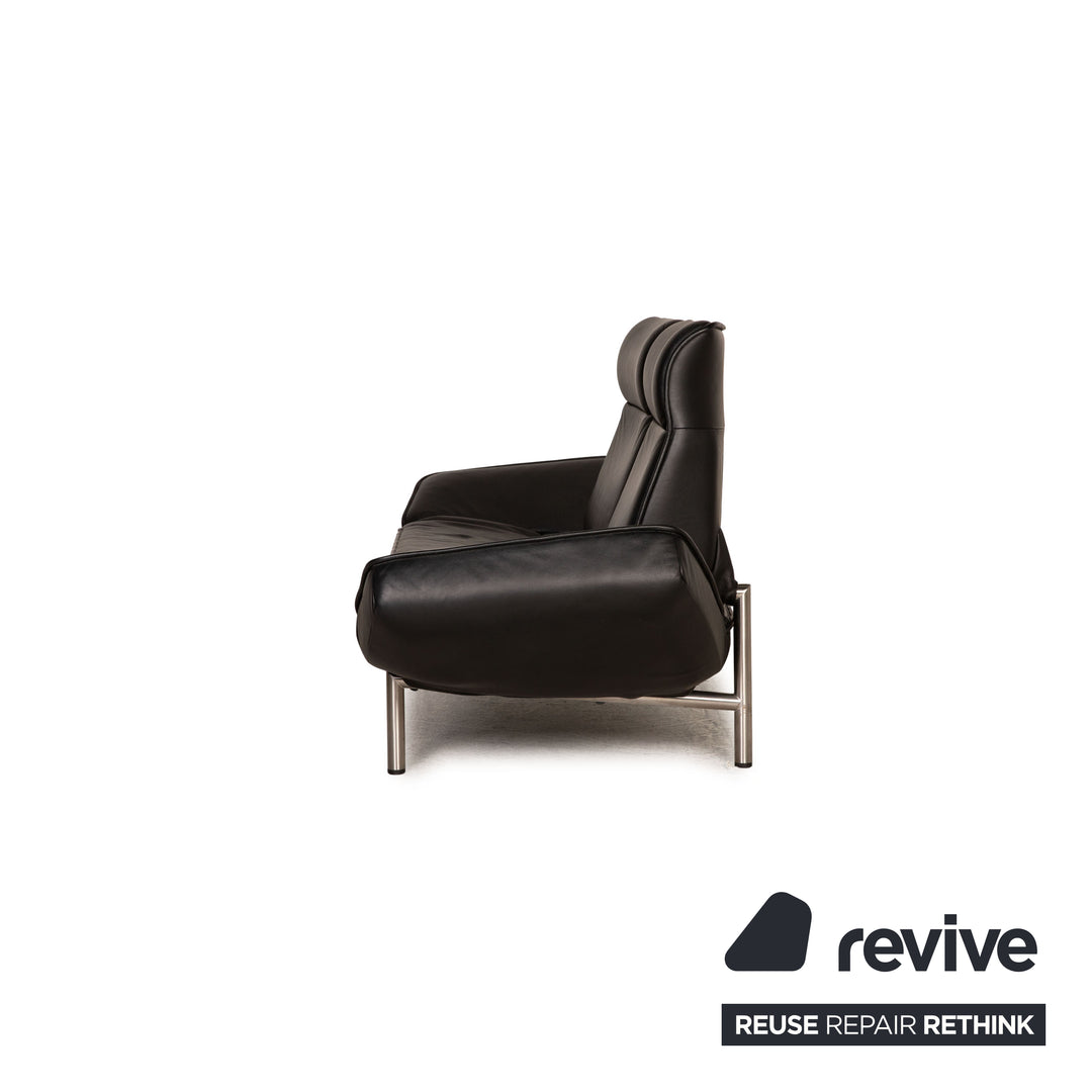 de Sede DS 450 Leder Sofa Schwarz Zweisitzer Couch Funktion Relaxfunktion