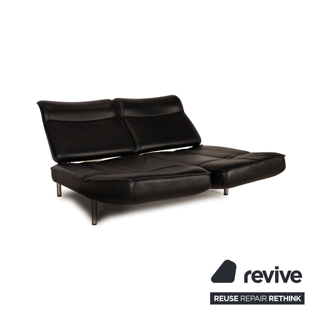 de Sede DS 450 Leder Sofa Schwarz Zweisitzer Couch Funktion Relaxfunktion