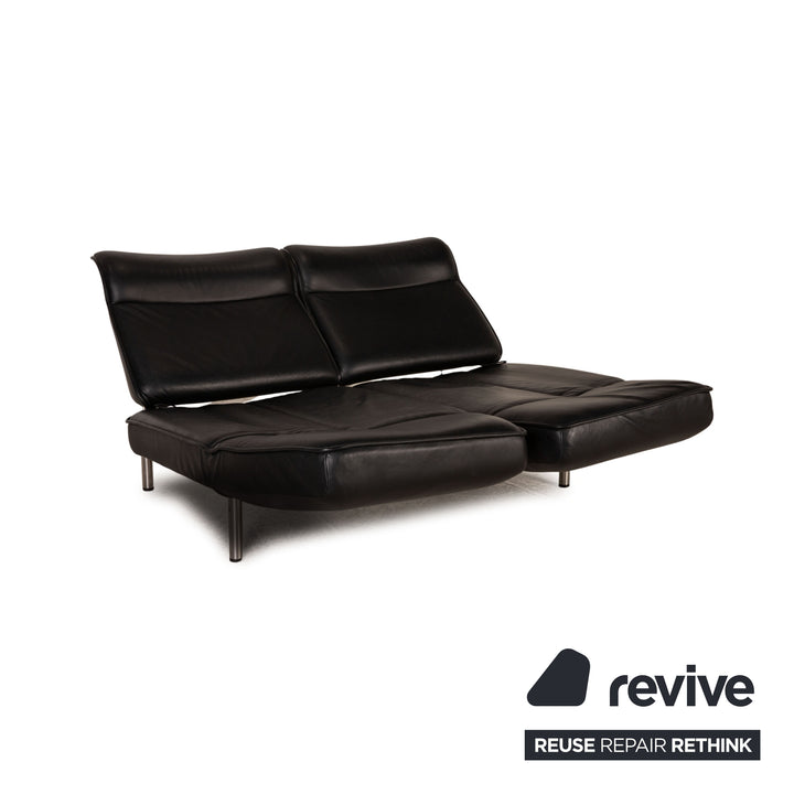 de Sede DS 450 Leder Sofa Schwarz Zweisitzer Couch Funktion Relaxfunktion