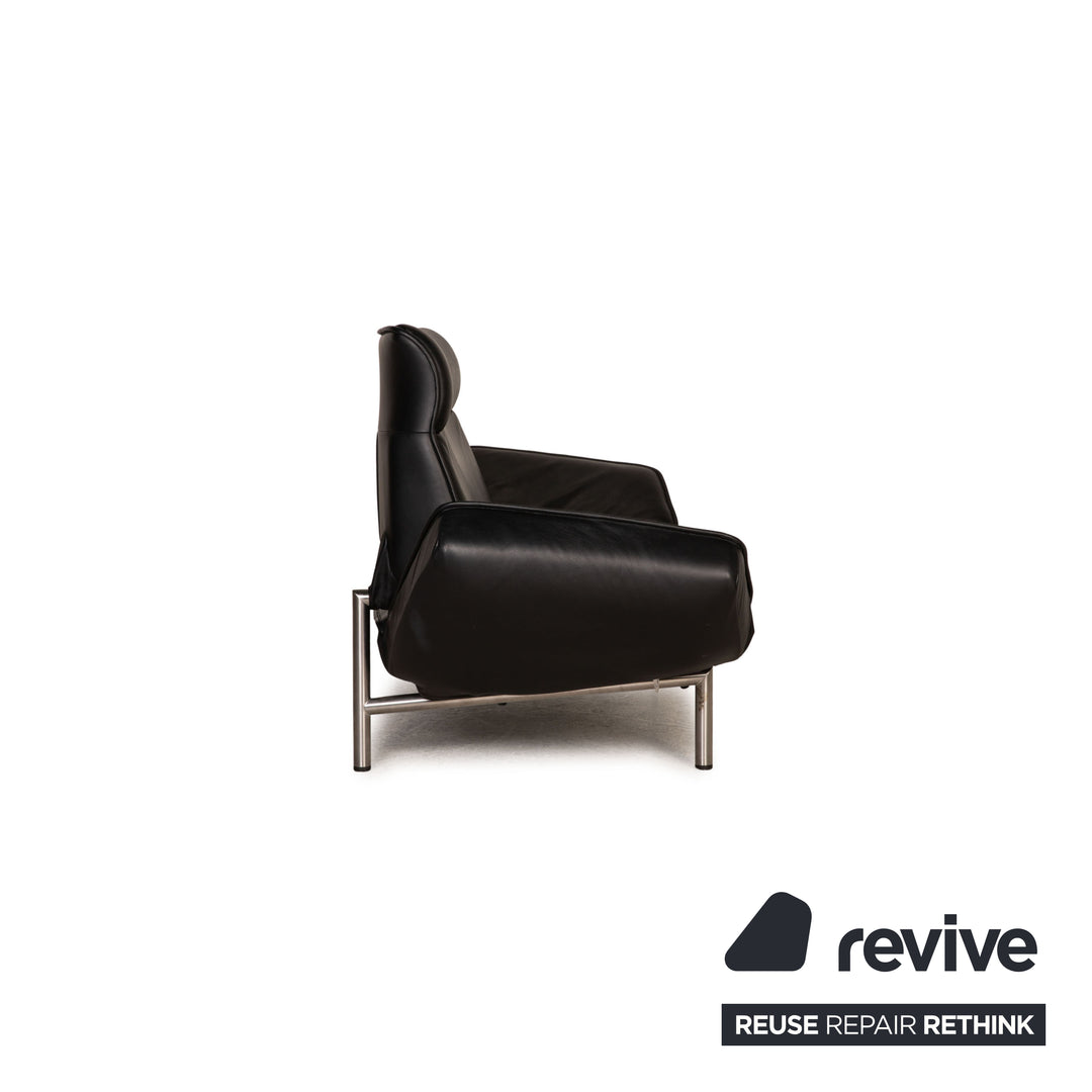 de Sede DS 450 Leder Sofa Schwarz Zweisitzer Couch Funktion Relaxfunktion