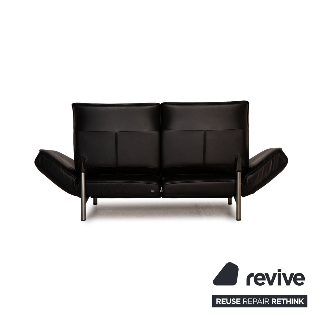 de Sede DS 450 Leder Sofa Schwarz Zweisitzer Couch Funktion Relaxfunktion