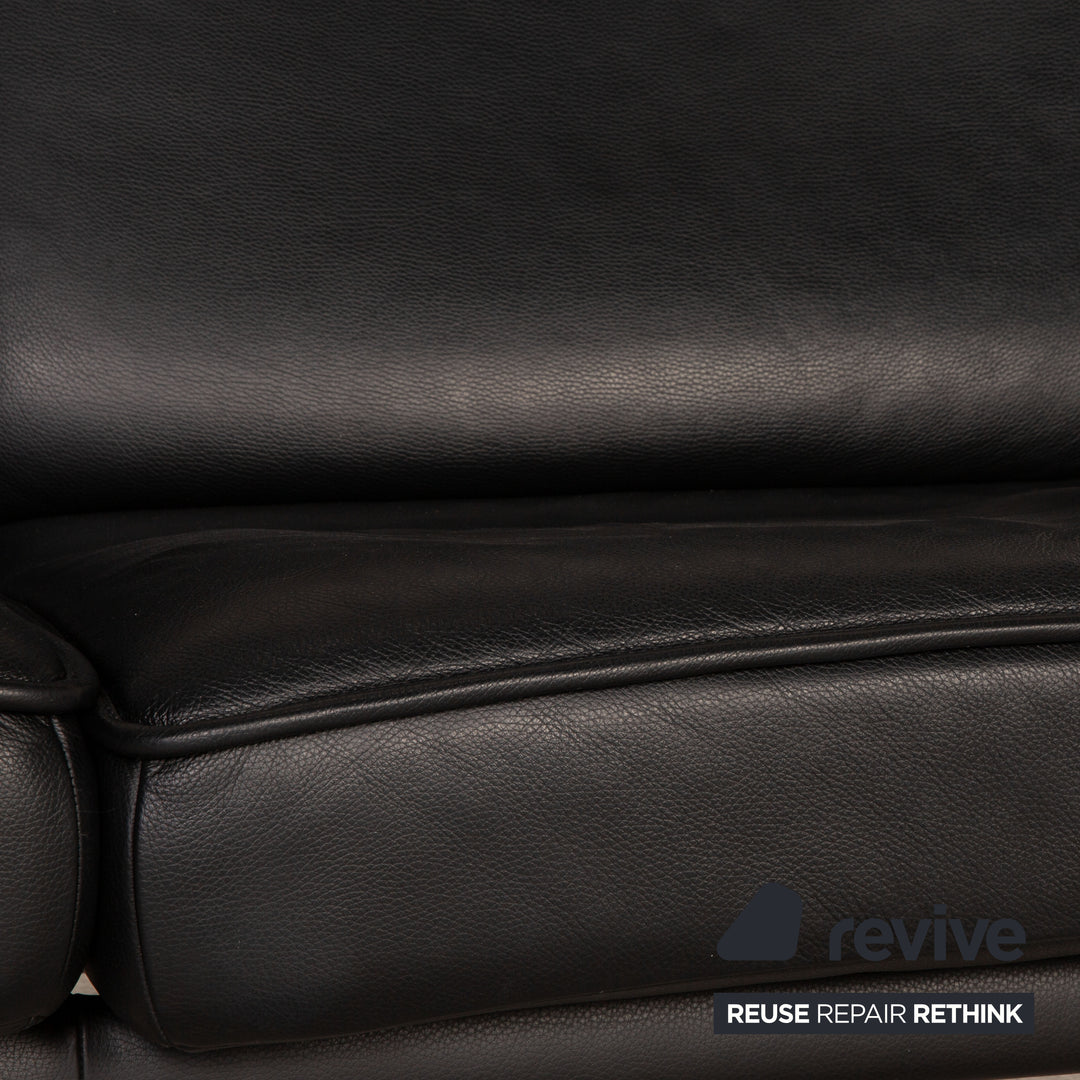 de Sede DS 450 Leder Sofa Schwarz Zweisitzer Couch Funktion Relaxfunktion