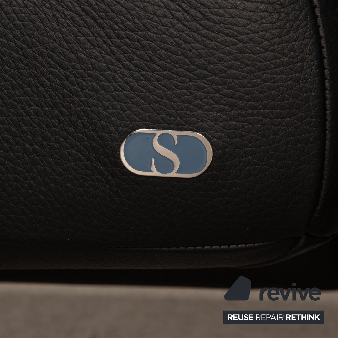 de Sede DS 450 Leder Sofa Schwarz Zweisitzer Couch Funktion Relaxfunktion