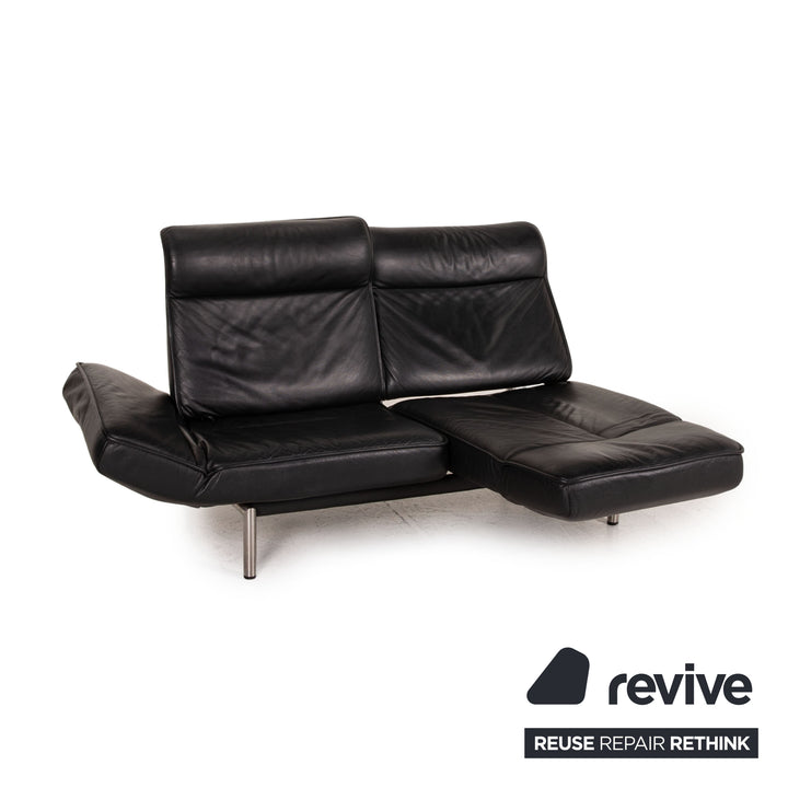 de Sede DS 450 Leder Sofa Schwarz Zweisitzer Funktion Relaxfunktion