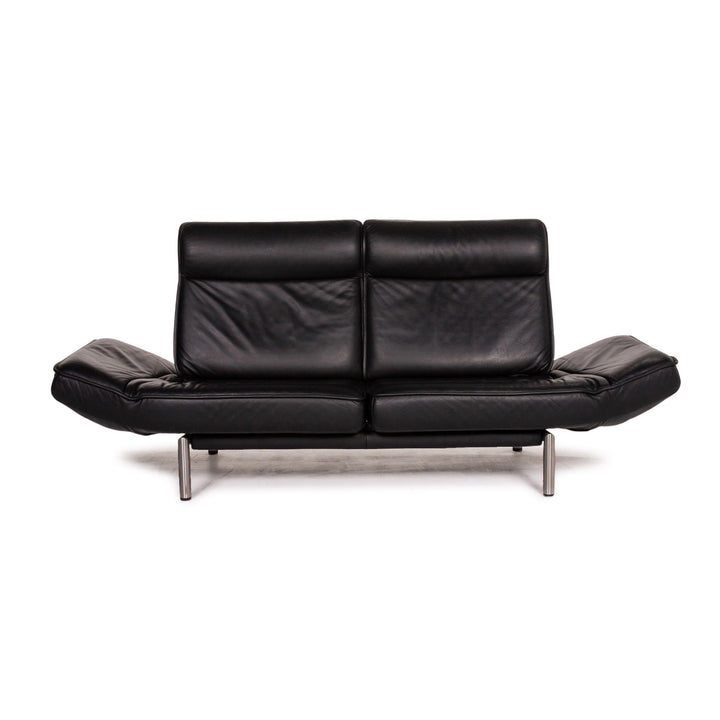 de Sede DS 450 leather sofa black two-seater function relax function couch #13547