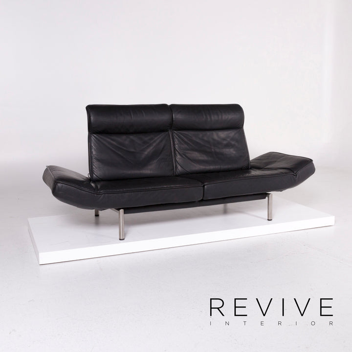 de Sede DS 450 Leder Sofa Schwarz Zweisitzer Funktion Relaxfunktion Coudch #11187
