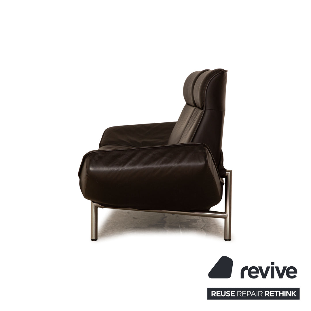 de Sede DS 450 Leder Zweisitzer Braun Sofa Couch manuelle Funktion Relaxfunktion