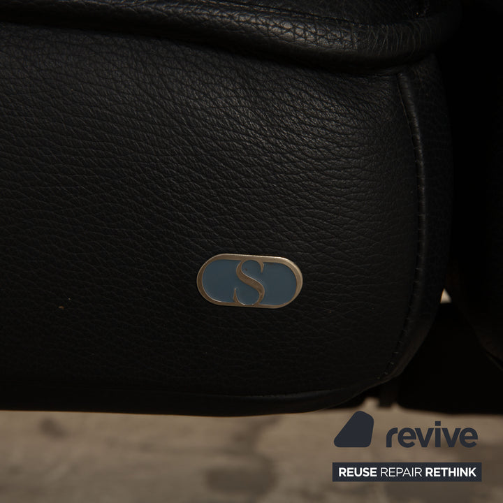 de Sede DS 450 Leder Zweisitzer Dunkelblau Sofa Couch manuelle Funktion Relaxfunktion