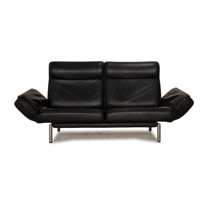 de Sede DS 450 Leder Zweisitzer Dunkelblau Sofa Couch manuelle Funktion Relaxfunktion