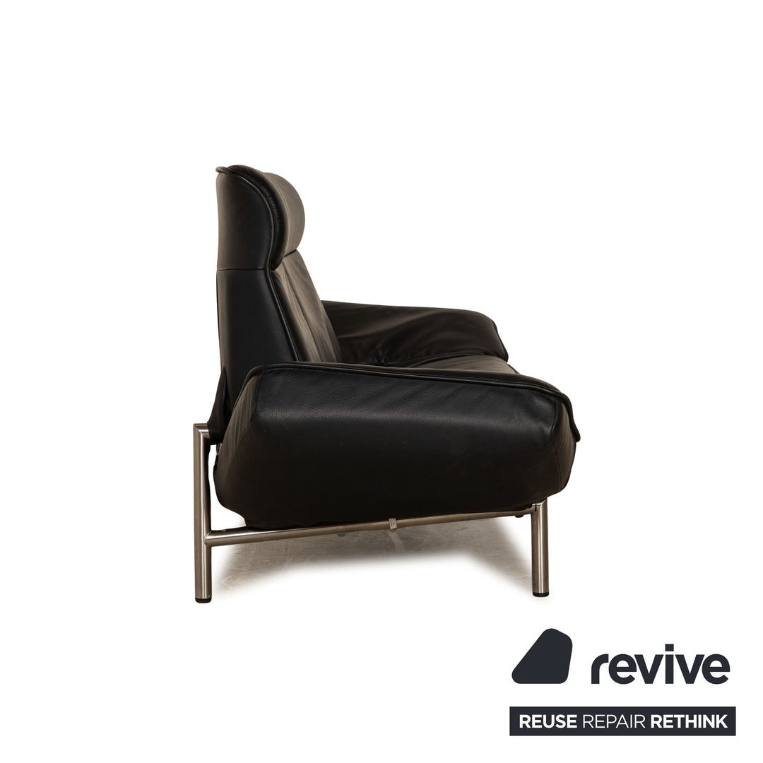 de Sede DS 450 Leder Zweisitzer Dunkelblau Sofa Couch manuelle Funktion Relaxfunktion