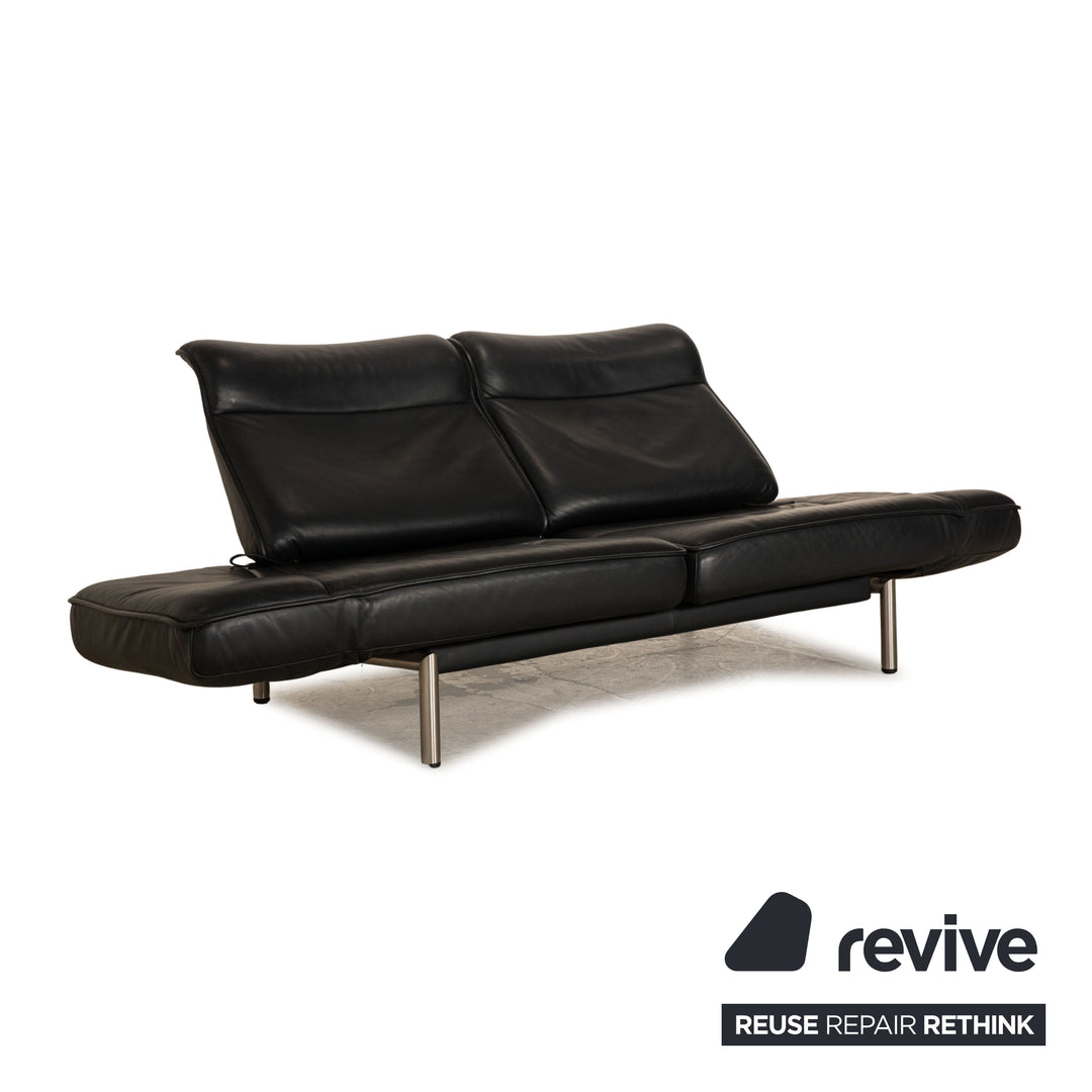 de Sede DS 450 Leder Zweisitzer Dunkelblau Sofa Couch manuelle Funktion Relaxfunktion