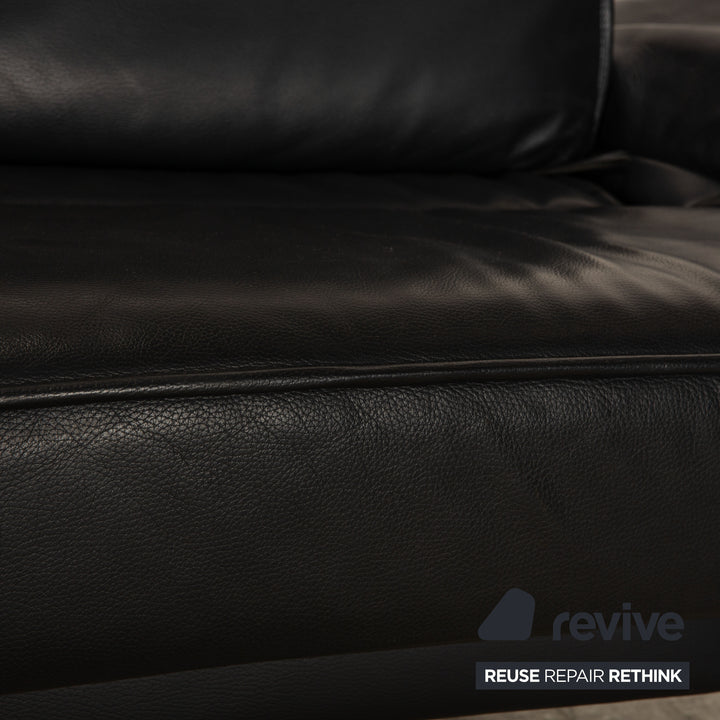 de Sede DS 450 Leder Zweisitzer Dunkelblau Sofa Couch manuelle Funktion Relaxfunktion