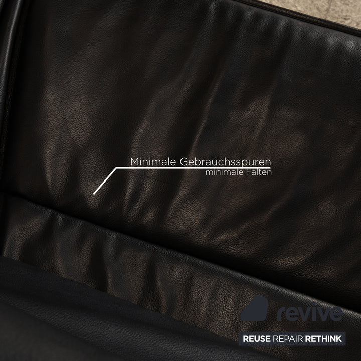 de Sede DS 450 Leder Zweisitzer Dunkelblau Sofa Couch manuelle Funktion Relaxfunktion