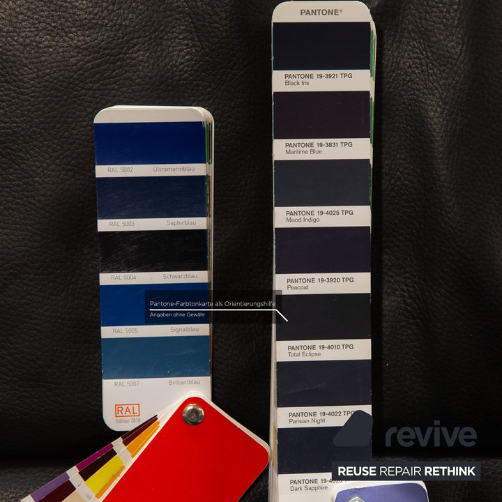 de Sede DS 450 Leder Zweisitzer Dunkelblau Sofa Couch manuelle Funktion Relaxfunktion