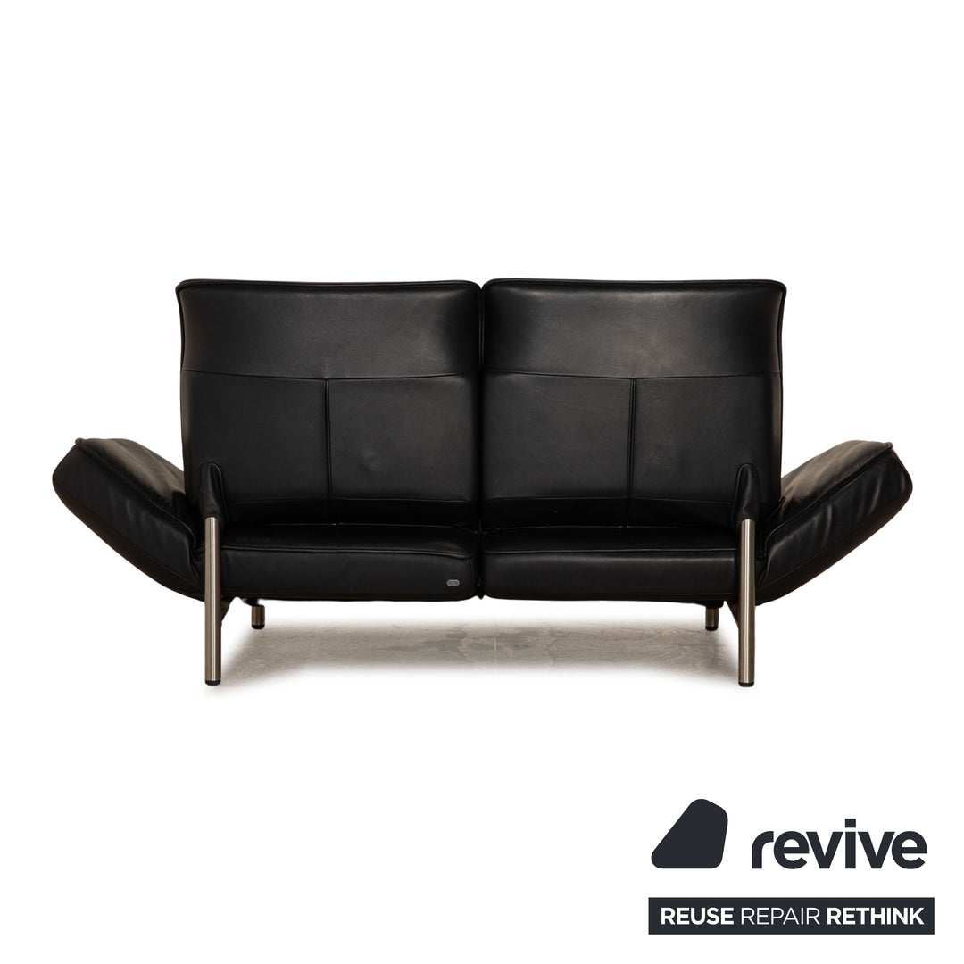 de Sede DS 450 Leder Zweisitzer Dunkelblau Sofa Couch manuelle Funktion Relaxfunktion