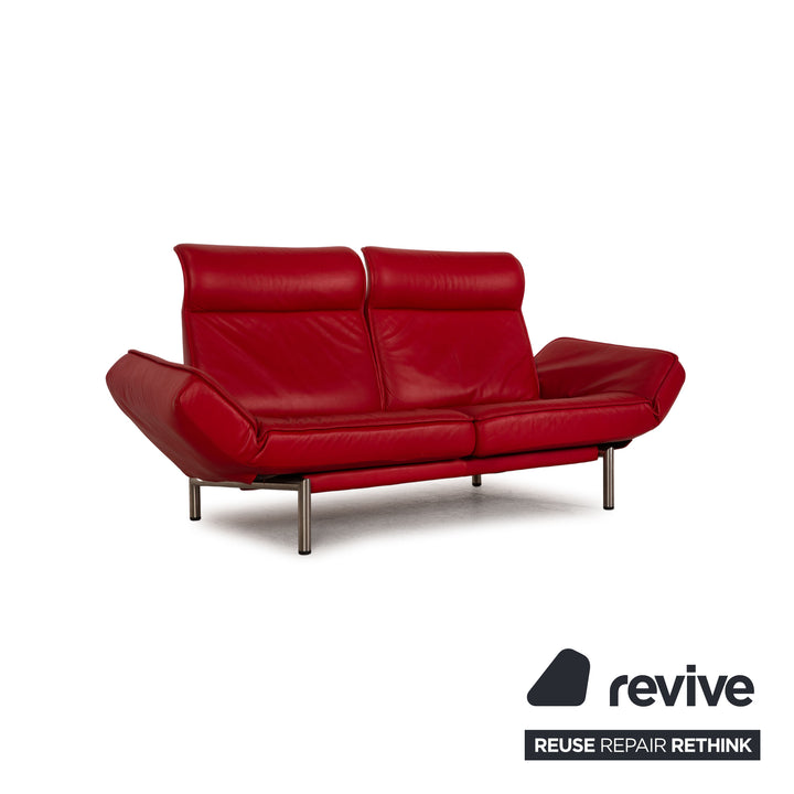 de Sede DS 450 Leder Zweisitzer Rot Sofa Couch Funktion