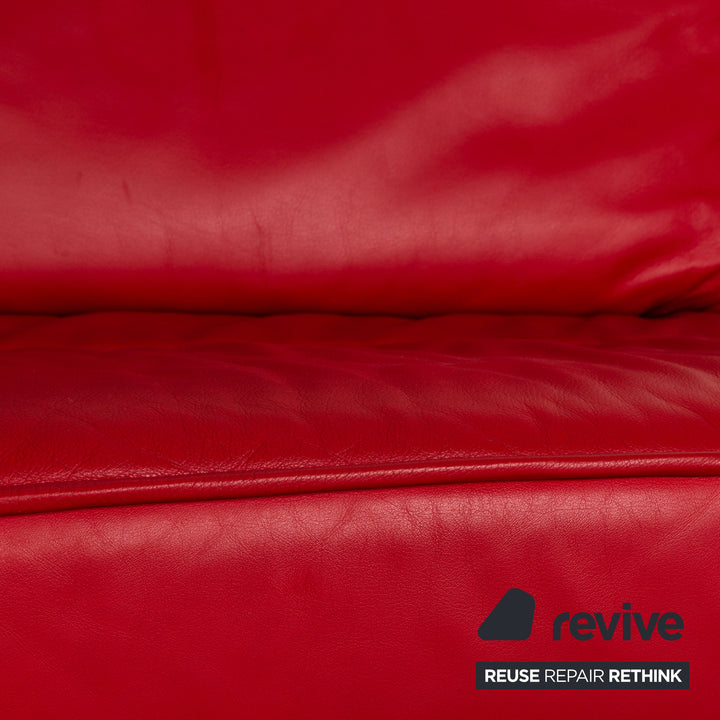 de Sede DS 450 Leder Zweisitzer Rot Sofa Couch Funktion