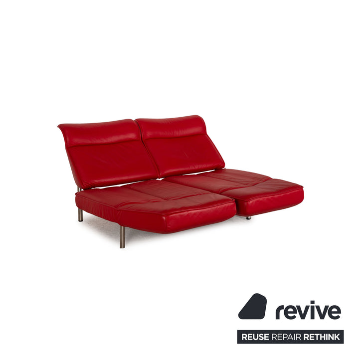 de Sede DS 450 Leder Zweisitzer Rot Sofa Couch Funktion