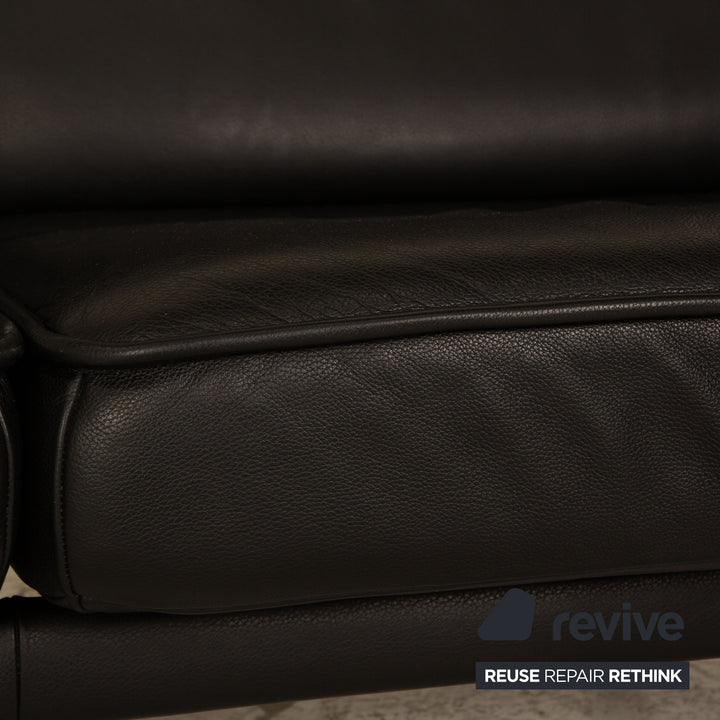 de Sede DS 450 Leder Zweisitzer Schwarz Sofa Couch Funktion