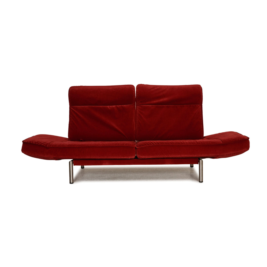 de Sede DS 450 Stoff Sofa Rot Zweisitzer Couch Funktion Neubezug