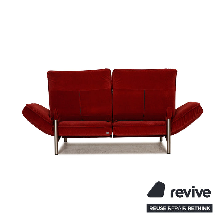 de Sede DS 450 Stoff Sofa Rot Zweisitzer Couch Funktion Neubezug