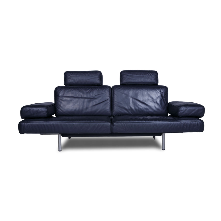 de Sede DS 460 Leder Sofa Blau Dreisitzer Relaxfunktion Funktion Couch