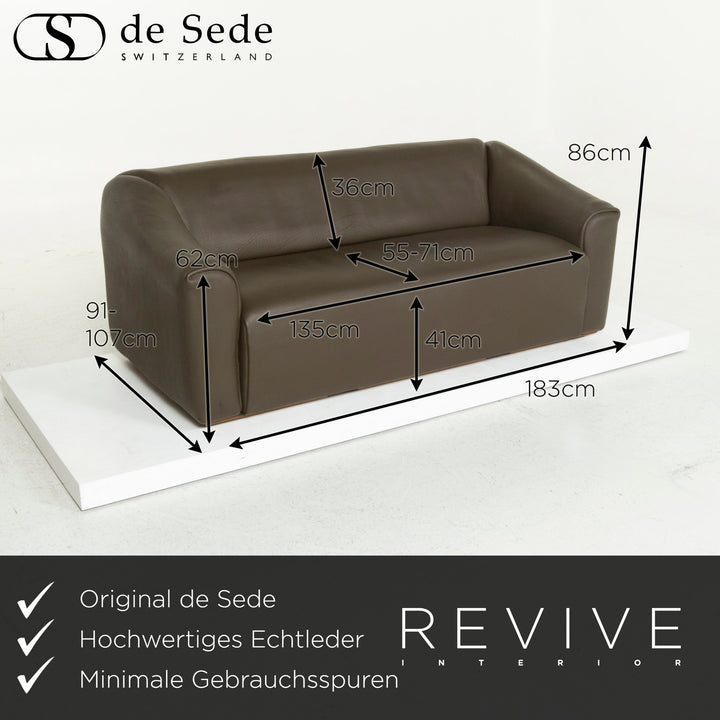 de Sede ds 47 Braun Dreisitzer #13086