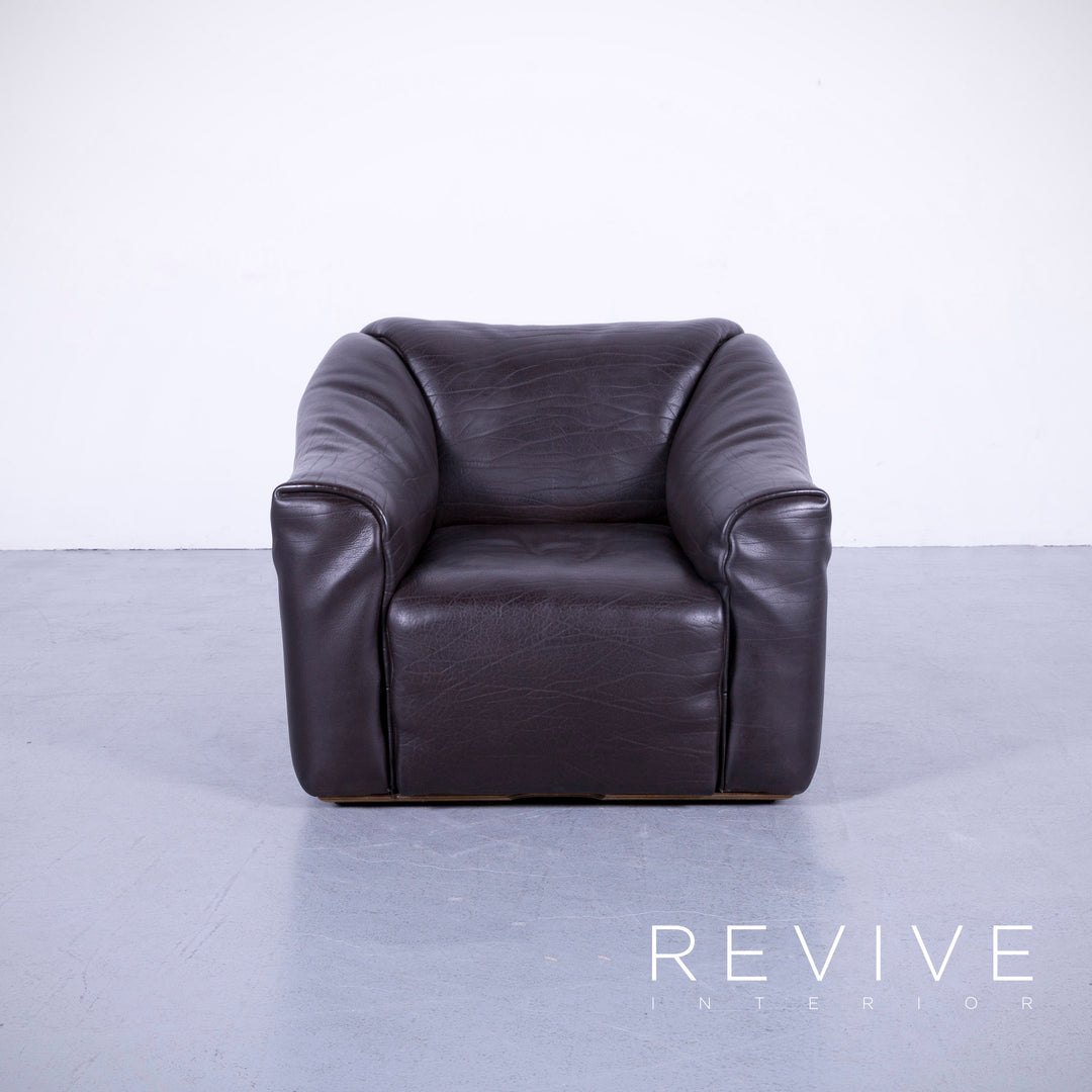 de Sede DS 47 Leder Sofa Garnitur Braun Zweisitzer Couch Sessel Funktion Echtleder #5984
