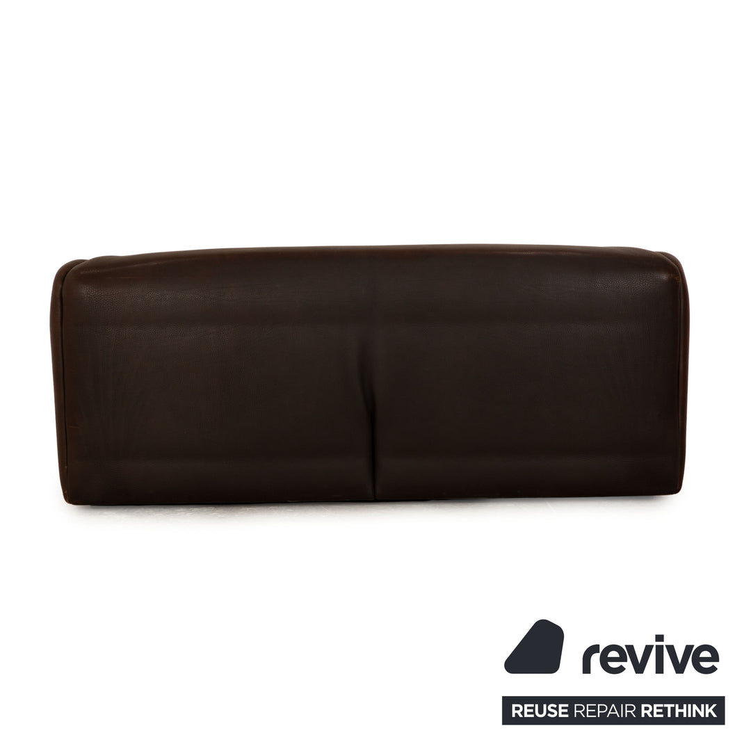 de Sede DS 47 leather three-seater brown sofa couch manual function