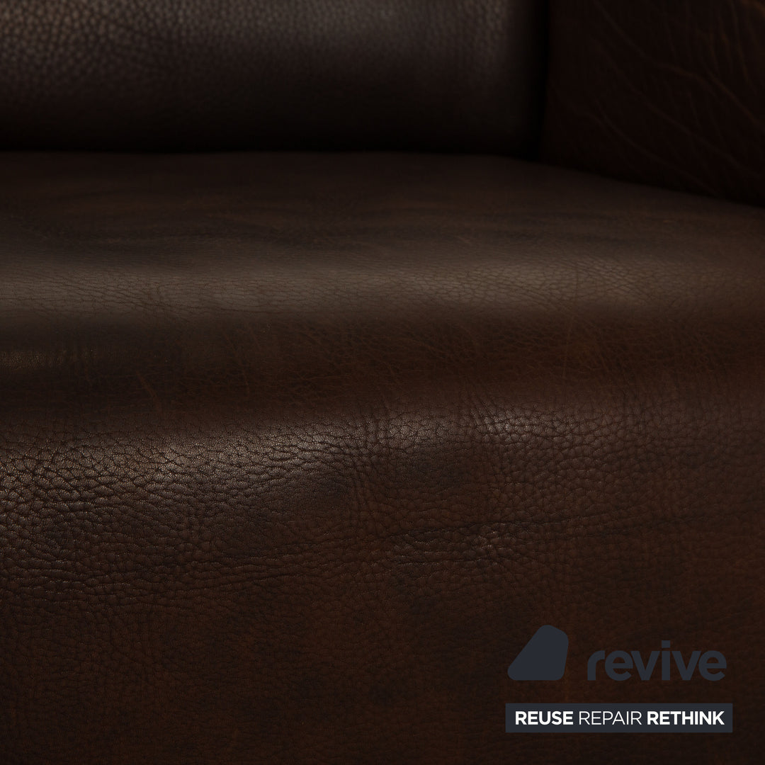 de Sede DS 47 Leder Dreisitzer Braun Sofa Couch manuelle Funktion