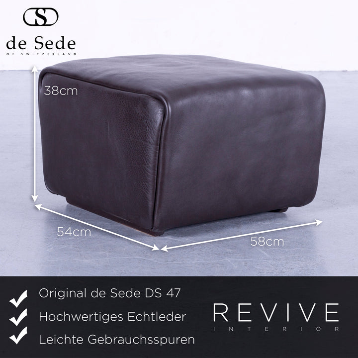 de Sede DS 47 Leder Sofa Garnitur Braun Zweisitzer Couch Sessel Funktion Echtleder #5984