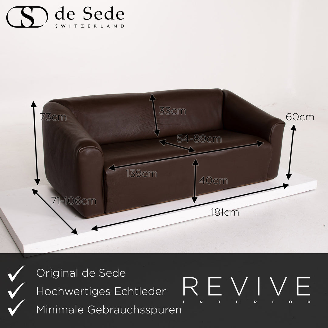 de Sede ds 47 leather sofa brown three-seater #14460