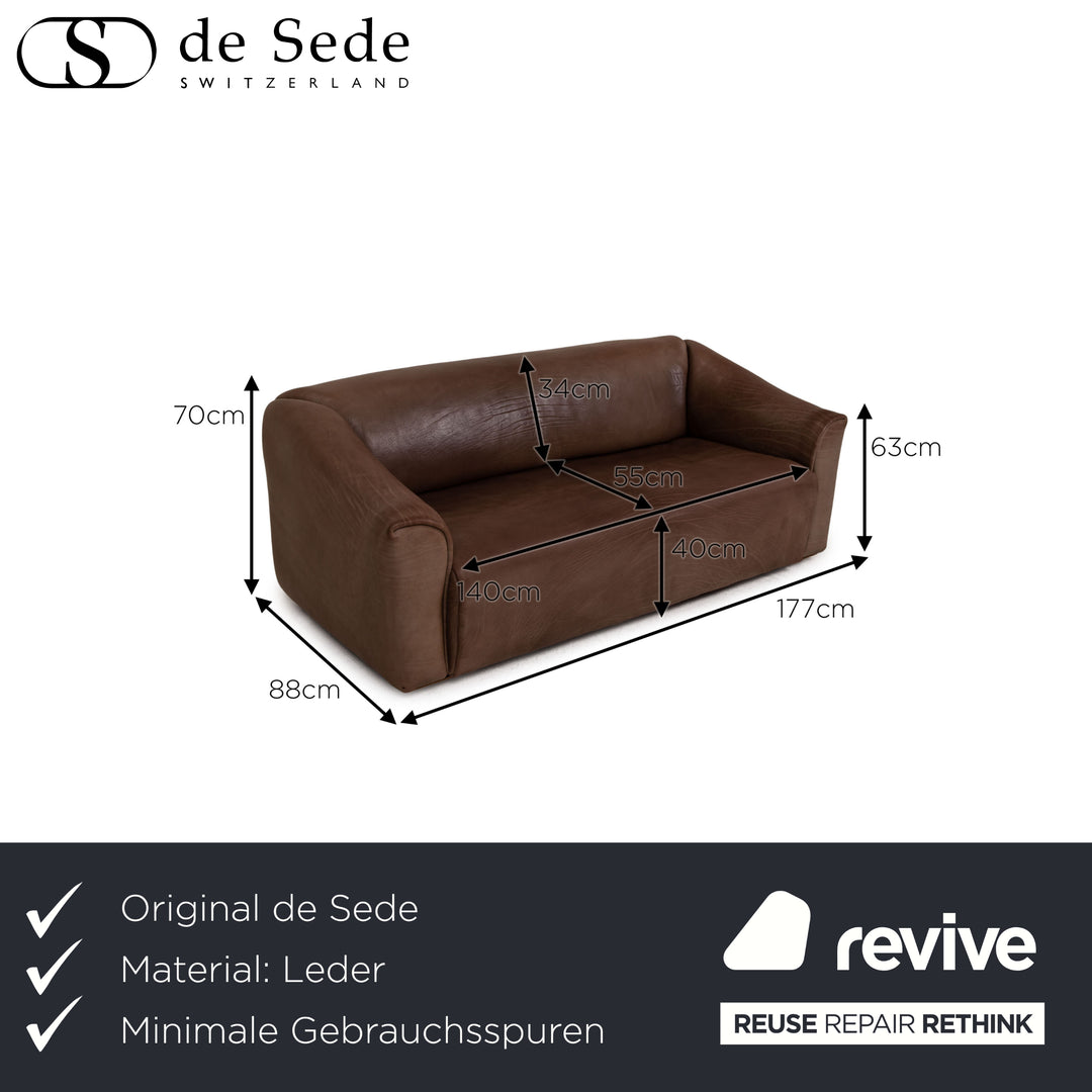 de Sede ds 47 Leder Sofa Braun Dreisitzer Couch