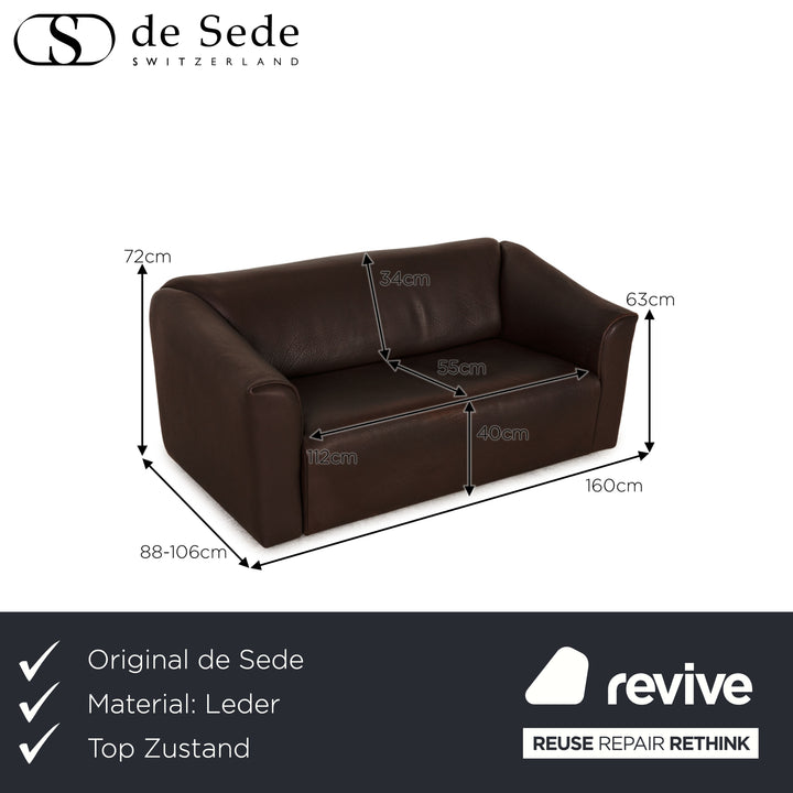 de Sede ds 47 Leder Sofa Braun Dreisitzer Couch Funktion
