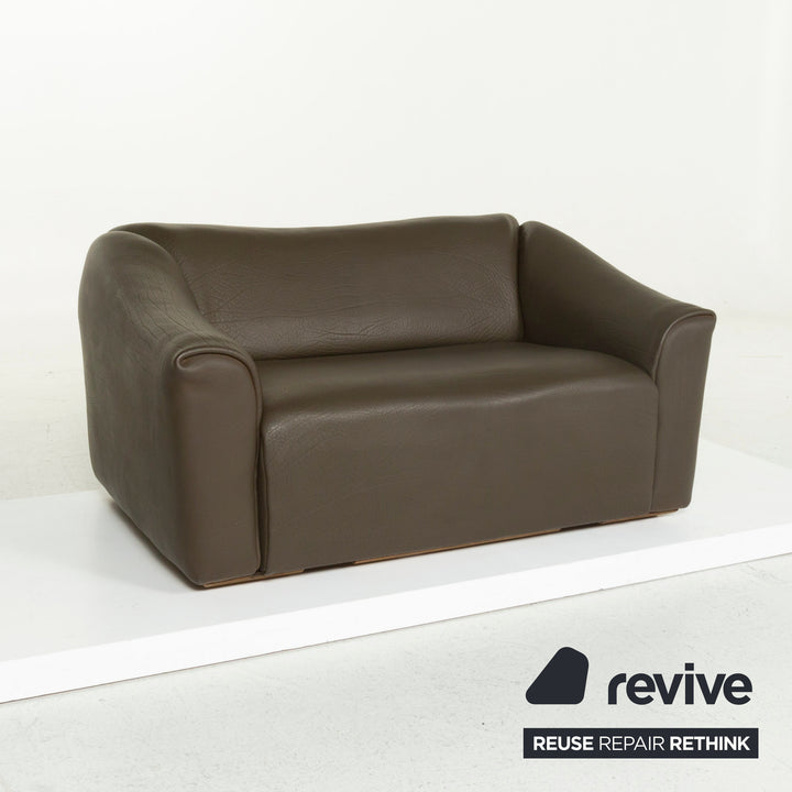 de Sede ds 47 leather sofa brown two-seater couch #13088