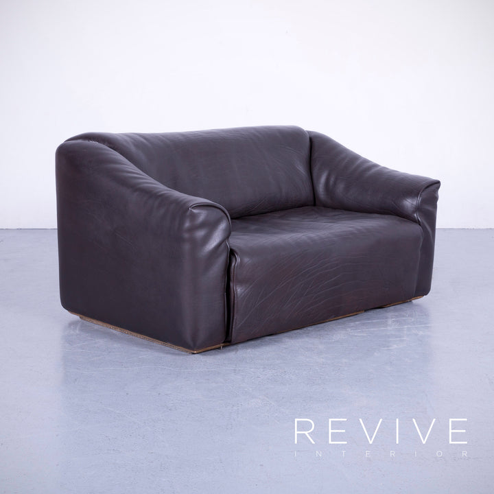de Sede DS 47 Leder Sofa Garnitur Braun Zweisitzer Couch Sessel Funktion Echtleder #5984