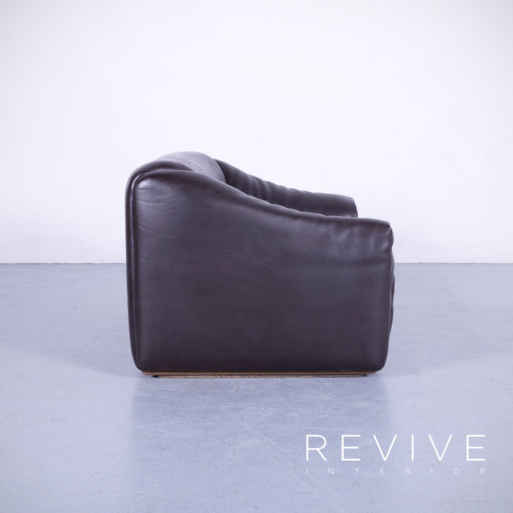 de Sede DS 47 Leder Sofa Garnitur Braun Zweisitzer Couch Sessel Funktion Echtleder #5984