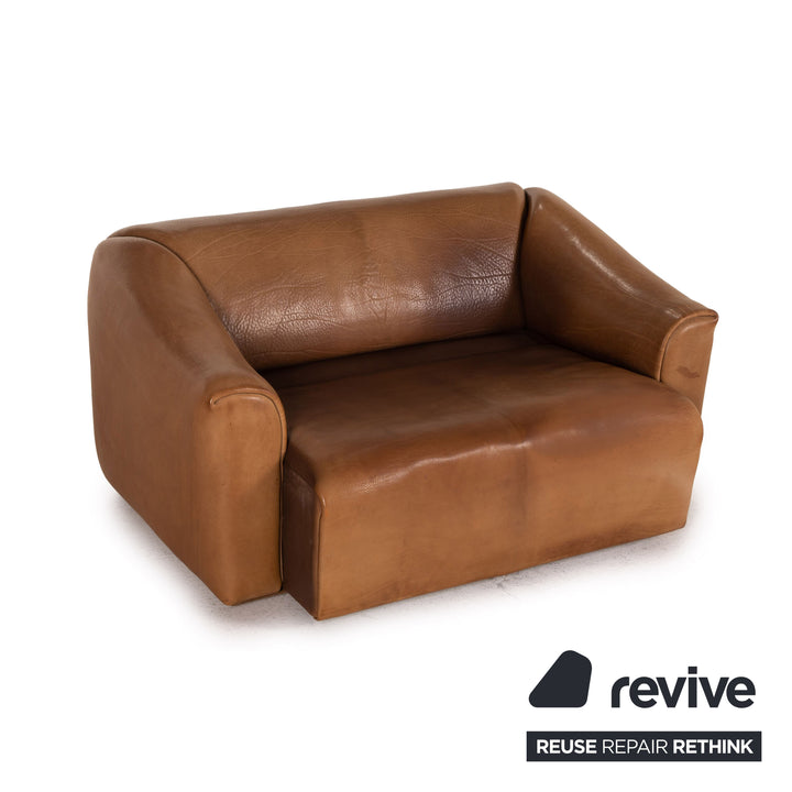 de Sede DS 47 Leder Sofa Braun Zweisitzer Funktion Vintage Couch
