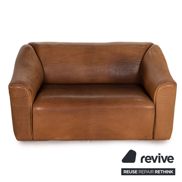 de Sede DS 47 Leder Sofa Braun Zweisitzer Funktion Vintage Couch