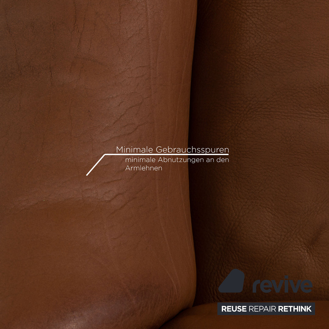 de Sede ds 47 Leder Sofa Garnitur Braun 2x Zweisitzer Sessel Hocker Couch Funktion