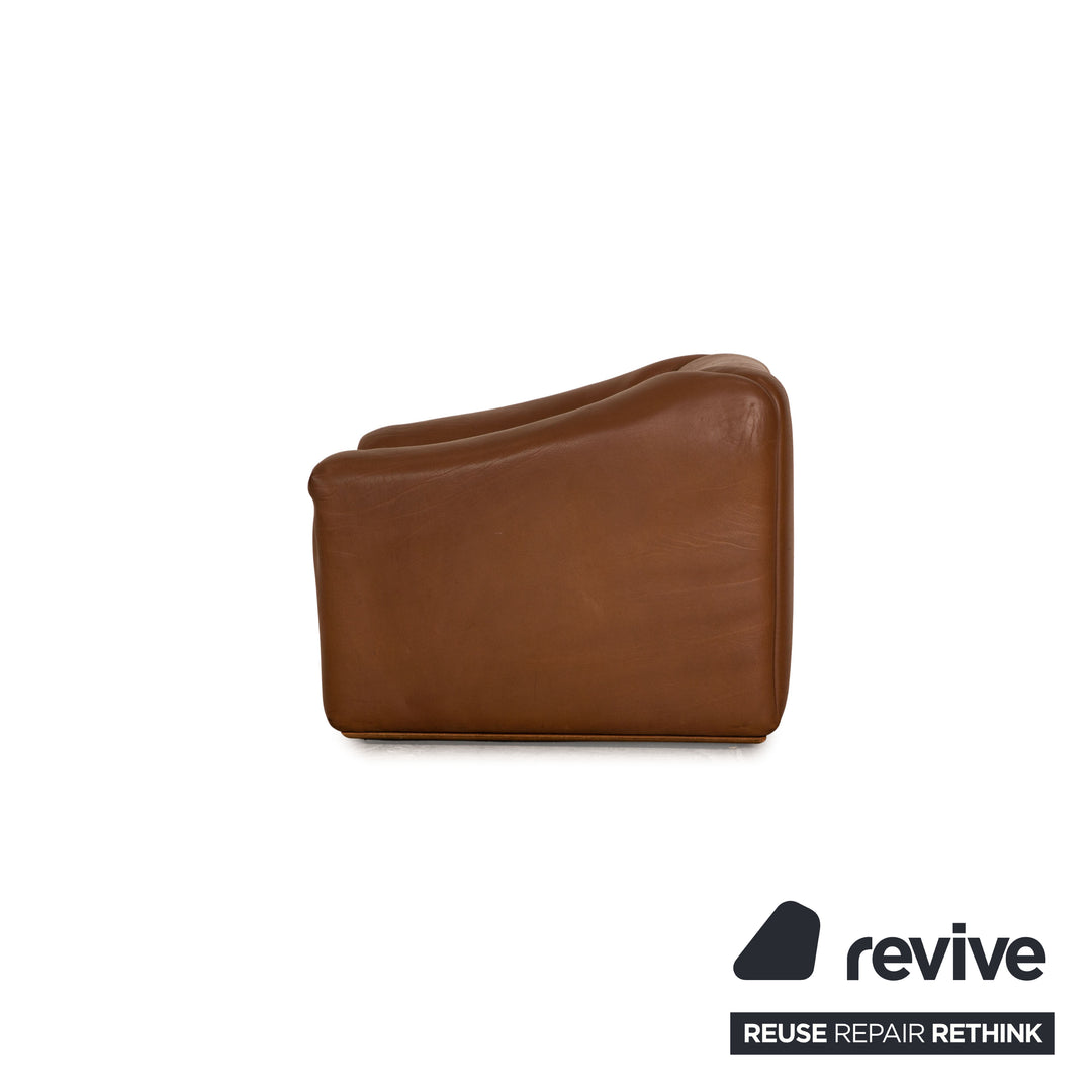 de Sede ds 47 Leder Sofa Garnitur Braun 2x Zweisitzer Sessel Hocker Couch Funktion