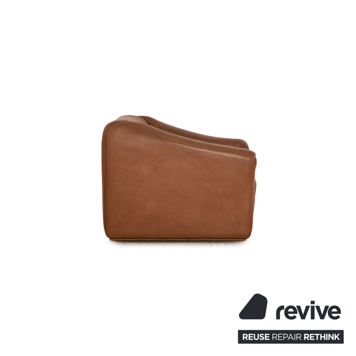 de Sede ds 47 Leder Sofa Garnitur Braun 2x Zweisitzer Sessel Hocker Couch Funktion