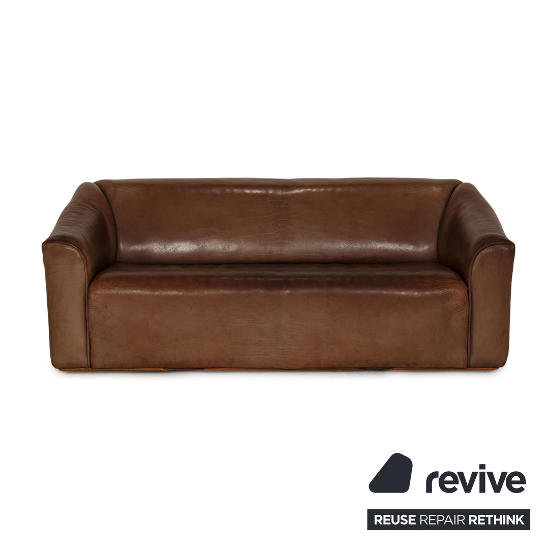 de Sede ds 47 Leder Sofa Garnitur Braun Dreisitzer Zweisitzer