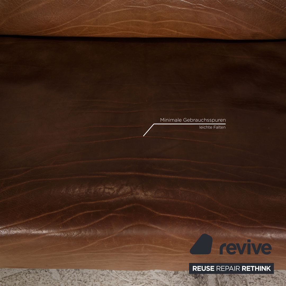 de Sede ds 47 Leder Sofa Garnitur Braun Dreisitzer Zweisitzer