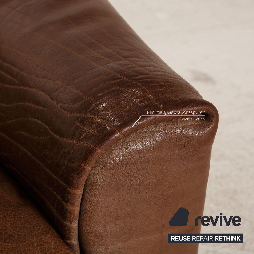 de Sede ds 47 Leder Sofa Garnitur Braun Dreisitzer Zweisitzer
