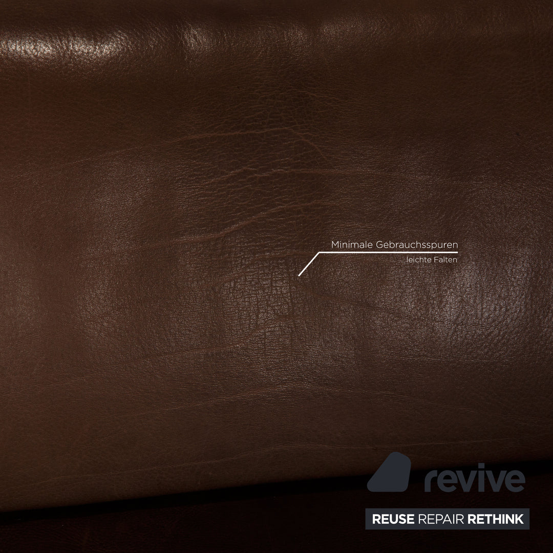 de Sede ds 47 Leder Sofa Garnitur Braun Dreisitzer Zweisitzer