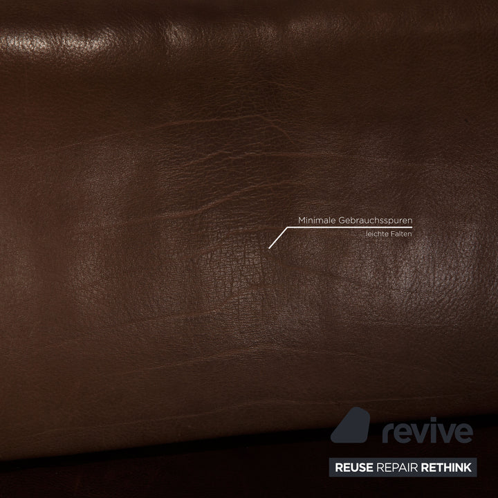 de Sede ds 47 Leder Sofa Garnitur Braun Dreisitzer Zweisitzer