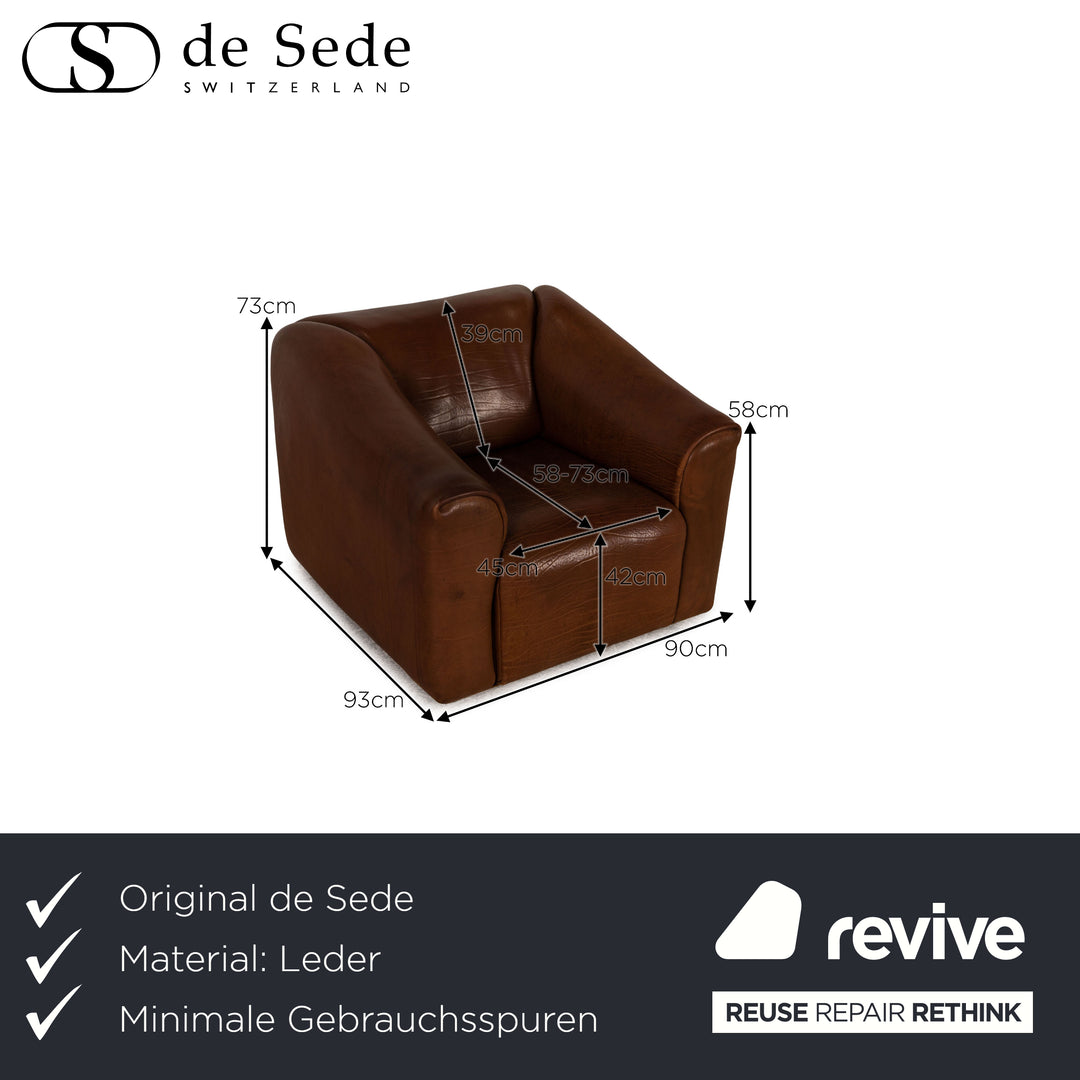 de Sede DS 47 Armchair Leather Brown Sofa Couch